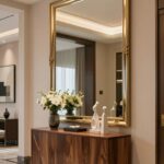 Modern Entryway Decor Ideas Luxury Foyer Design with Stylish Console & Mirror