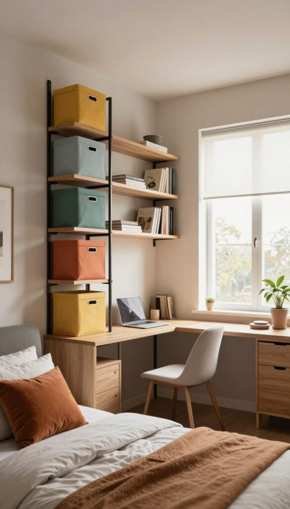 maximize small bedroom vertical storage maximize small bedroom vertical storage