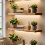 Modern Cozy Corner Floating Shelves with LED Lighting Ideas Guide